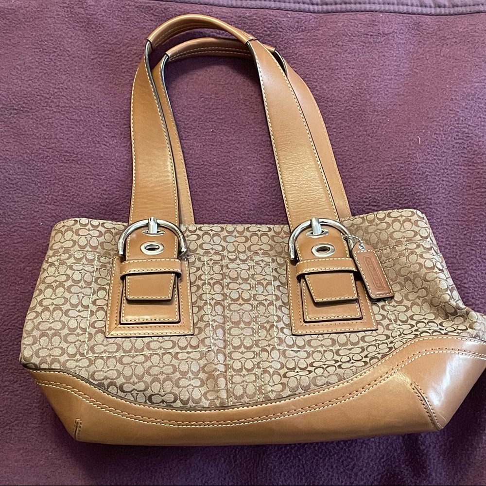 Coach Tan Bucket Handbag